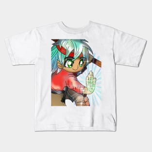 elf sorcerer with a staff Kids T-Shirt